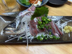 鯵の刺身